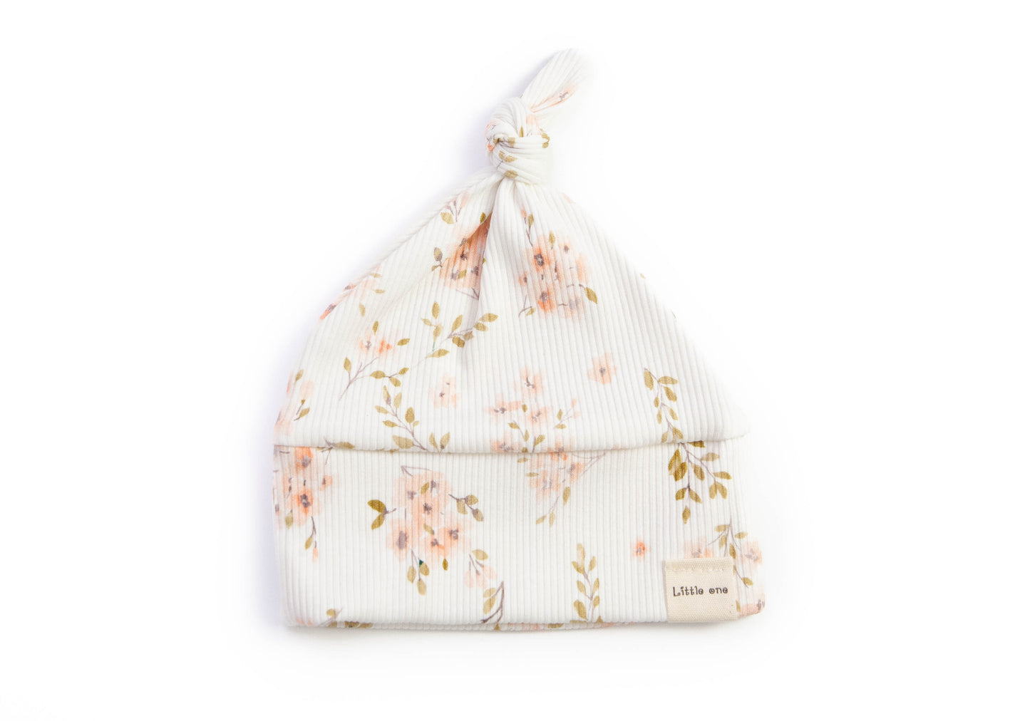Babymütze Rippenmuster Blumen