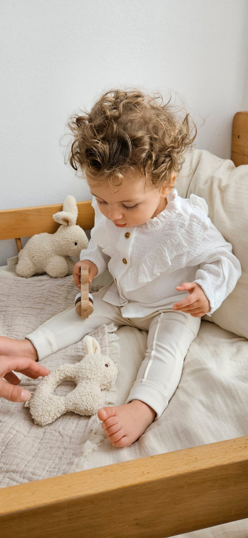 Recycelte Kaninchenrassel