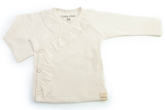 Wickelshirt Rüschen durchbrochen ecru