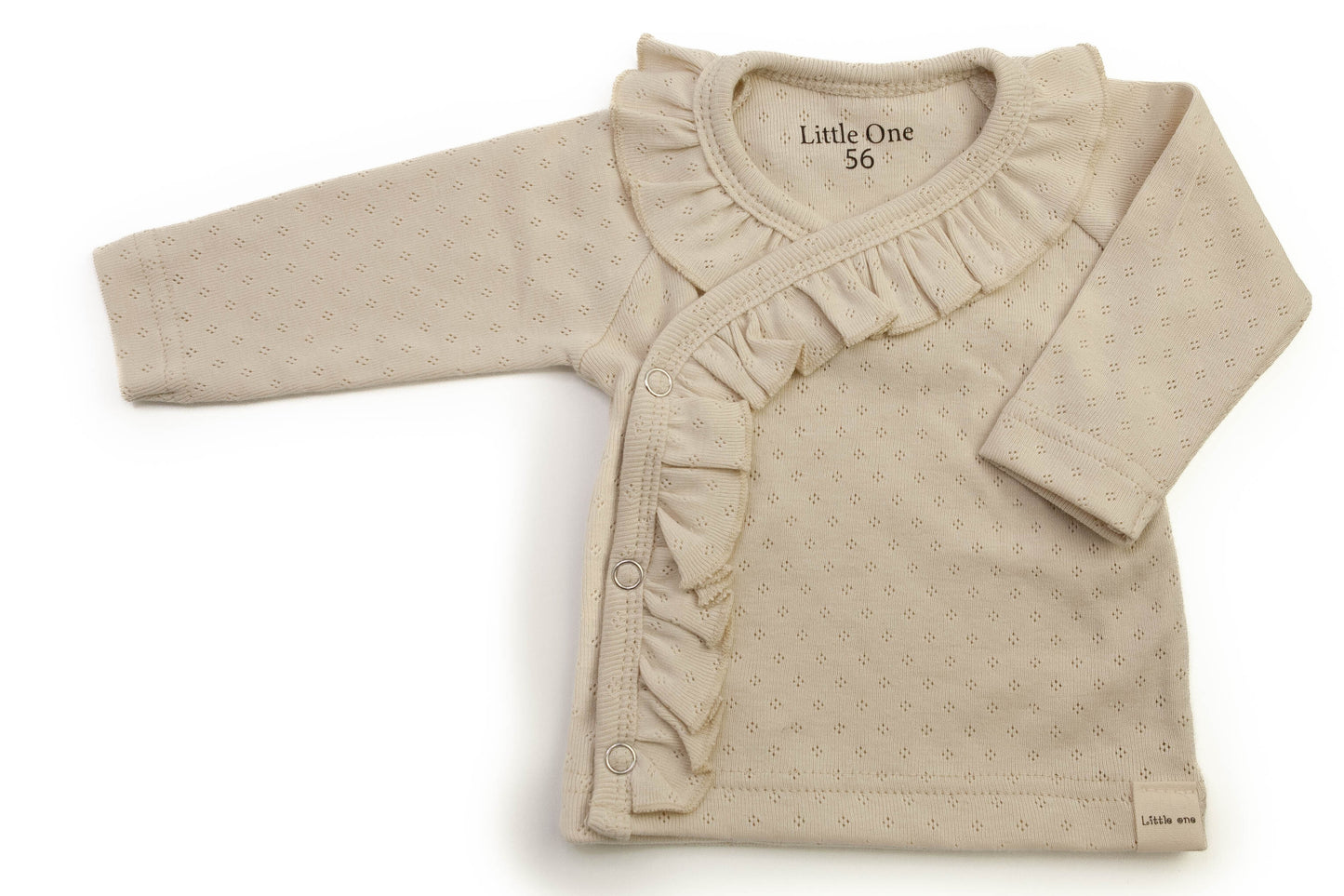 Wickelshirt Rüschen durchbrochen beige natur