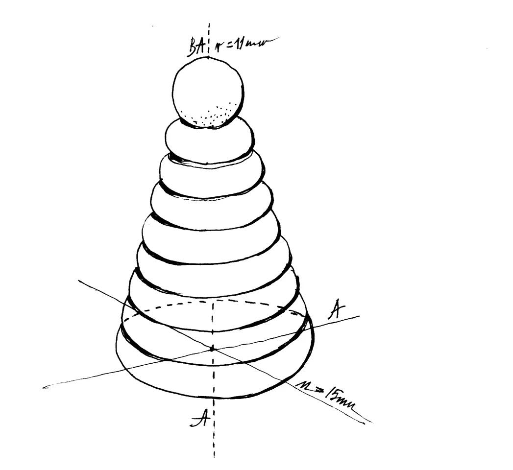 Stapel toren rond - Montessori - houten speelgoed