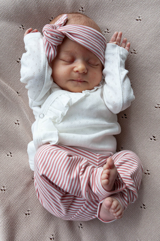 Stirnband rosa Streifen