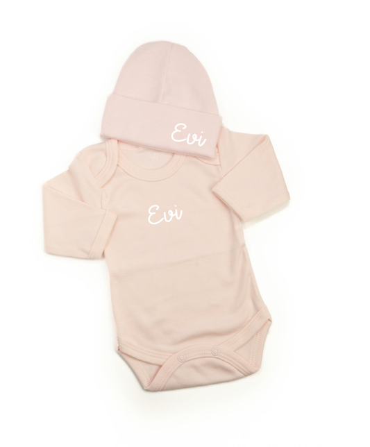 Personalisiertes Strampler-Set Zartrosa