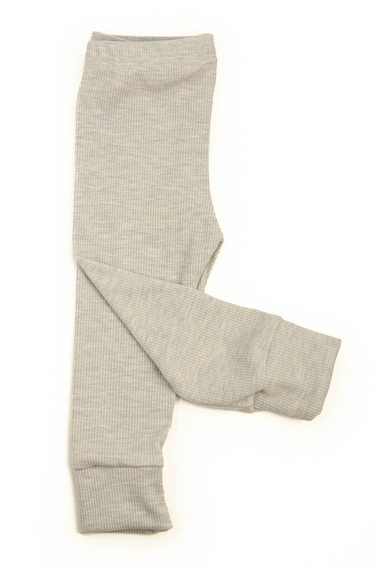 Baby Leggings Ripp blau/melange