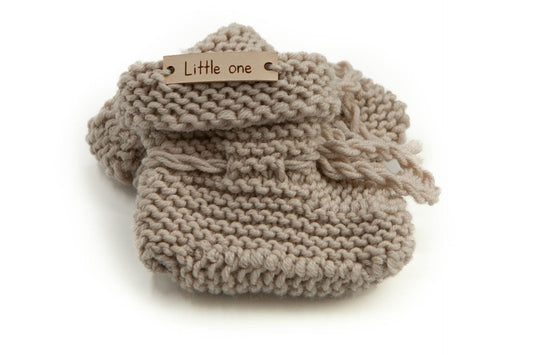 Hausschuhe aus Merinowolle, weizenfarben