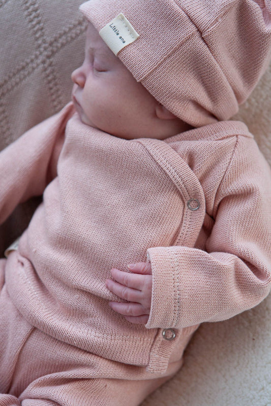 Wickelshirt Strick Baumwolle rosa