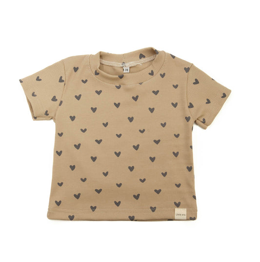 T-shirt baby rib hartjes
