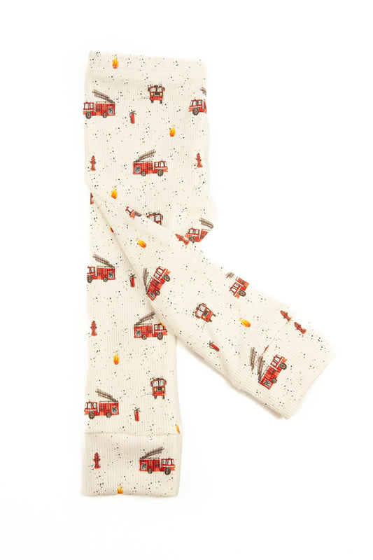 Baby Rib Leggings mit Feuerwehrautos