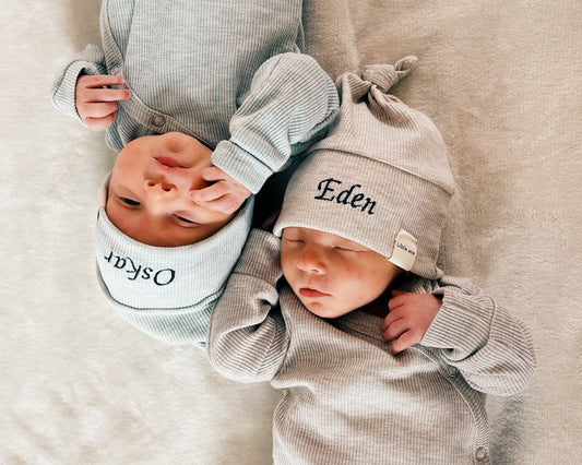 Babymütze Ripp beige meliert