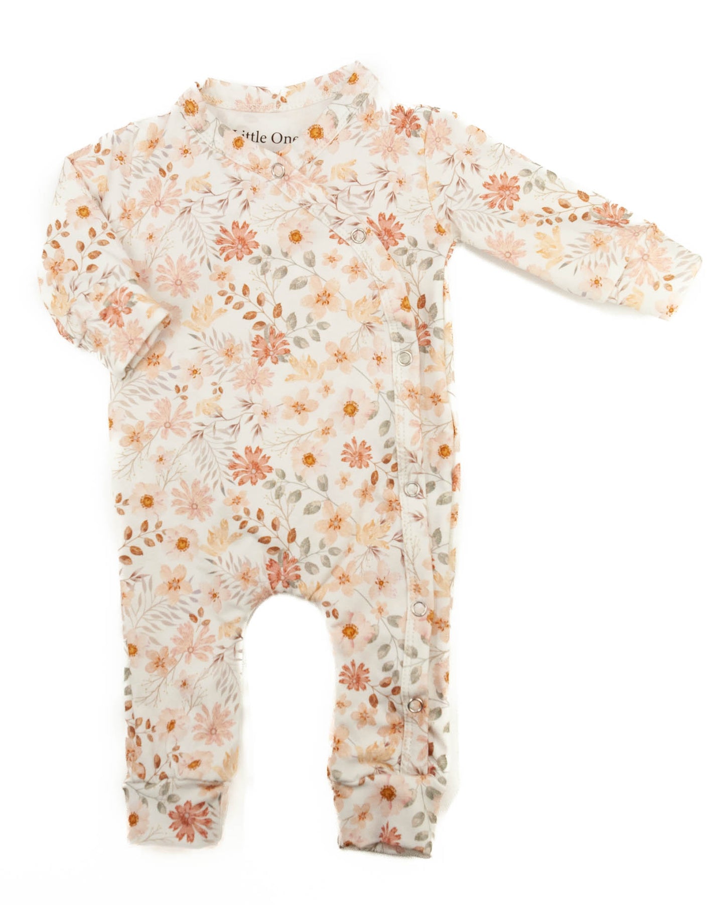 Peach flowers romper