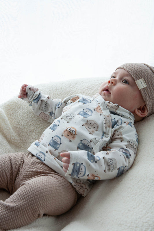 Wickelshirt durchbrochen ecru