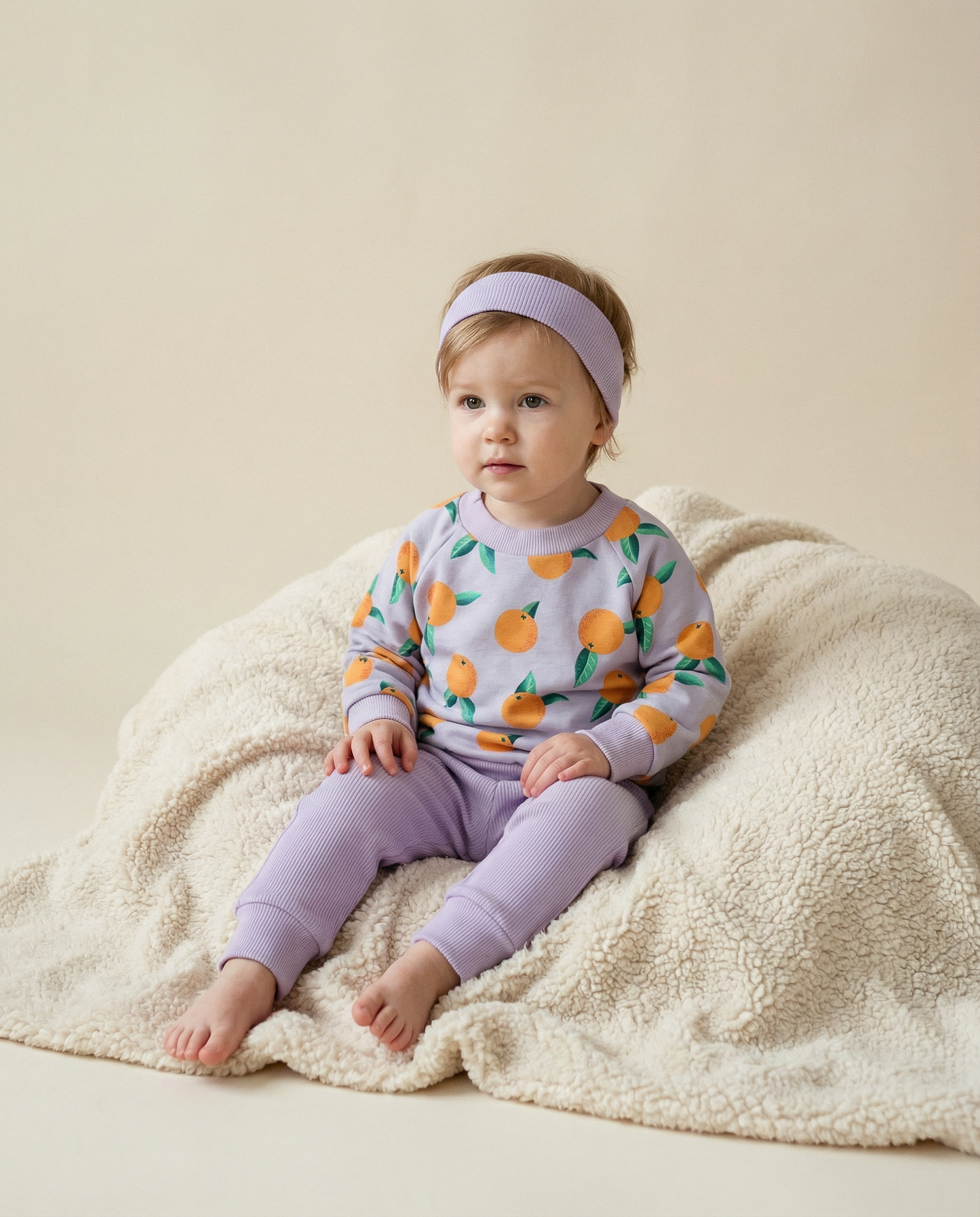 Haarband Babyripp Pastell Flieder