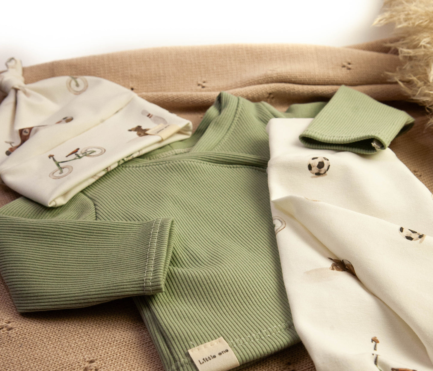 Baby Ripp-Wickelshirt Staubgrün