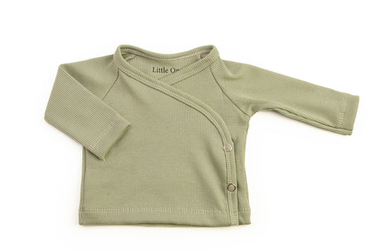 Baby Ripp-Wickelshirt Staubgrün