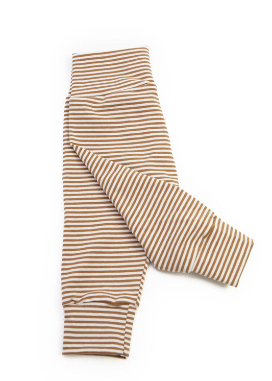 Mokka gestreifte Hose