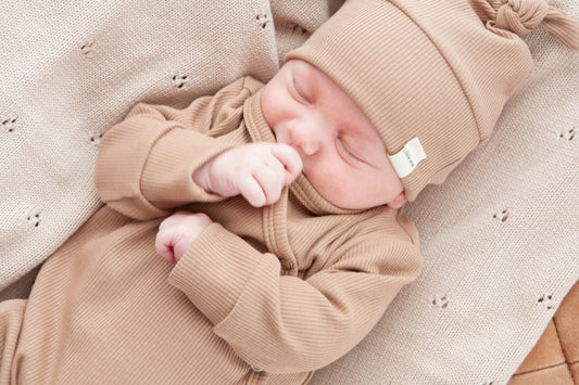 Baby hat rib cocoa