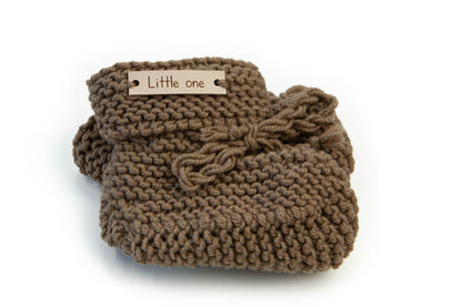 Merino wool slippers coffee au lait
