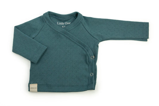 Lochmuster-Shirt petrol