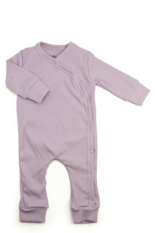 Baby Strampler gerippt lila