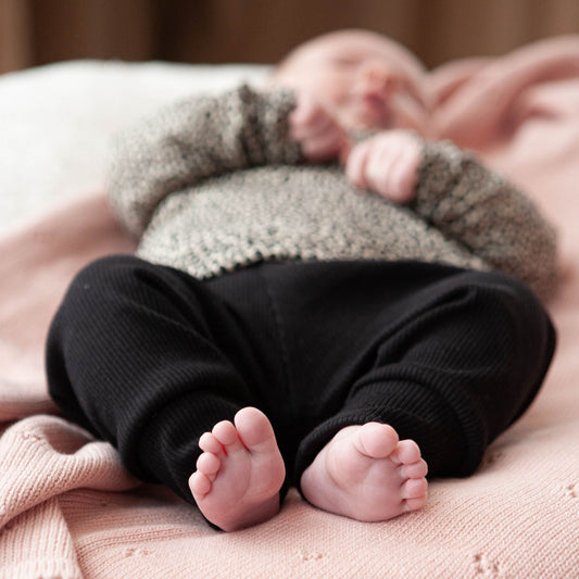 Broekje baby rib black