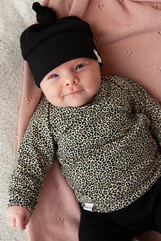 Baby hat rib black