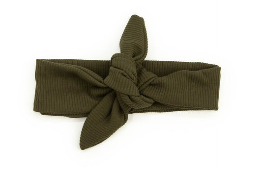 Haarbandje baby rib green