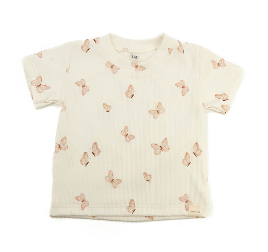T-shirt baby rib vlinders
