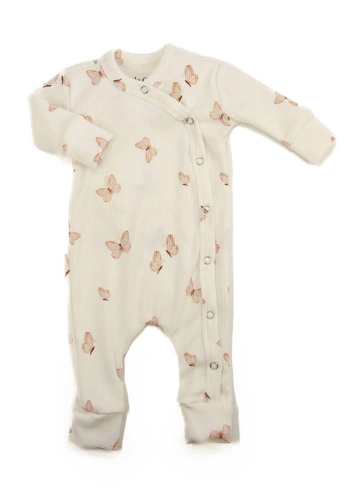 Baby-Strampler mit gerippten Schmetterlingen