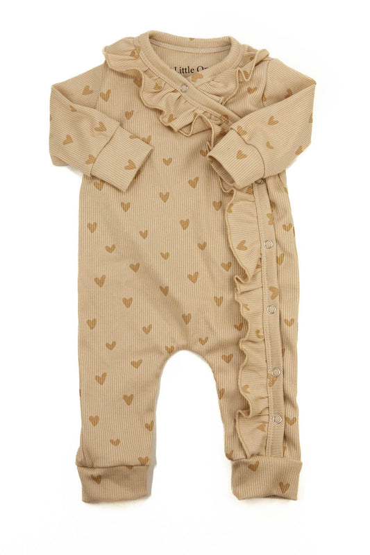 Boxpakje ruffel baby rib hartjes naturel