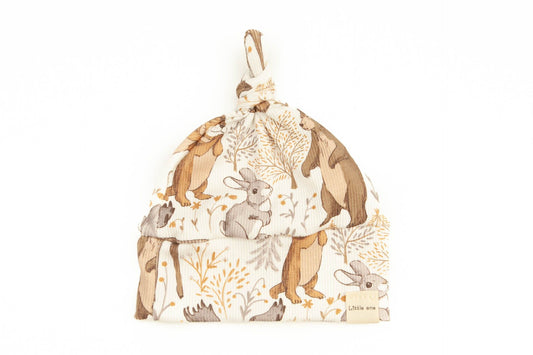 Baby hat rib forest animals