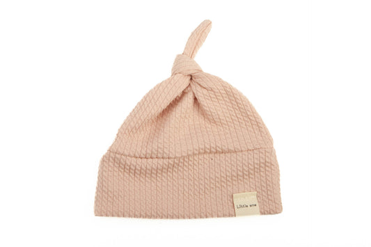 Pink cable hat