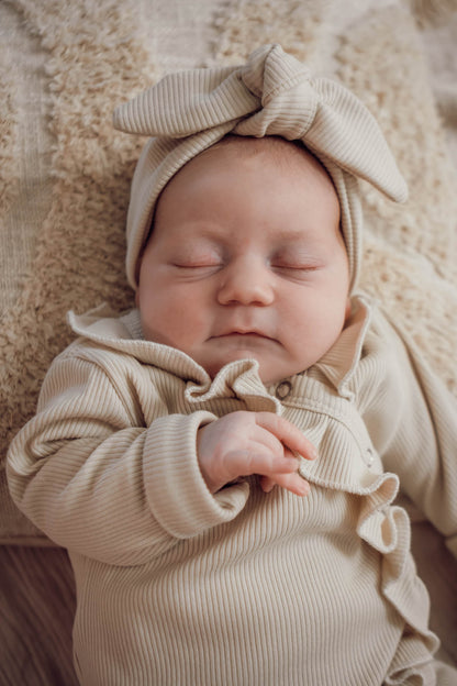 Haarband Babyripp beige