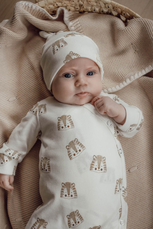 Baby romper rib blueberries