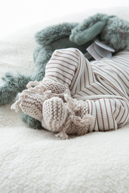 Merino wool slippers wheat