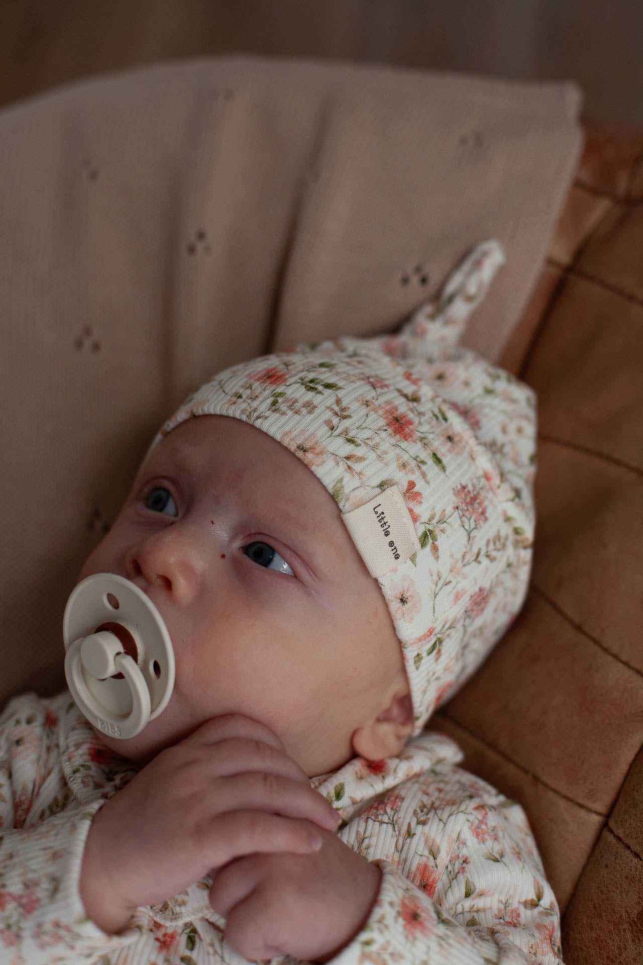 Hat baby rib little one beautiful flowers