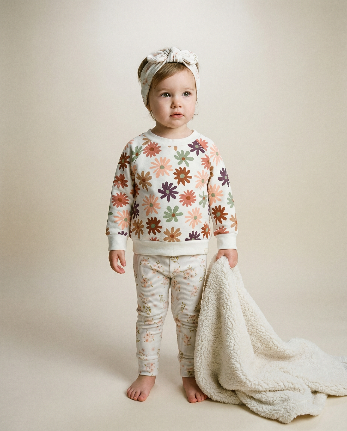 Haarbandje baby rib flower