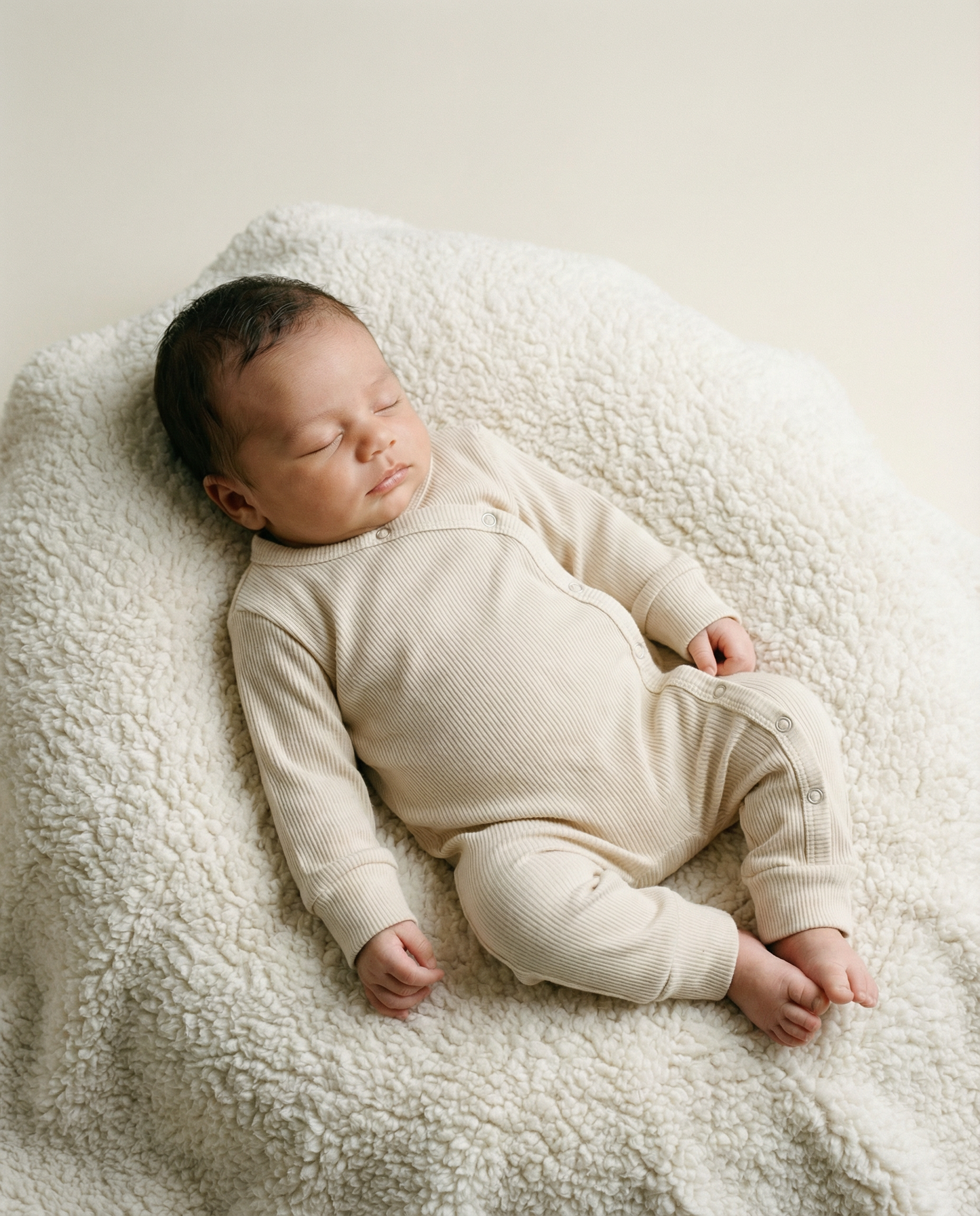 Boxpakje baby rib beige