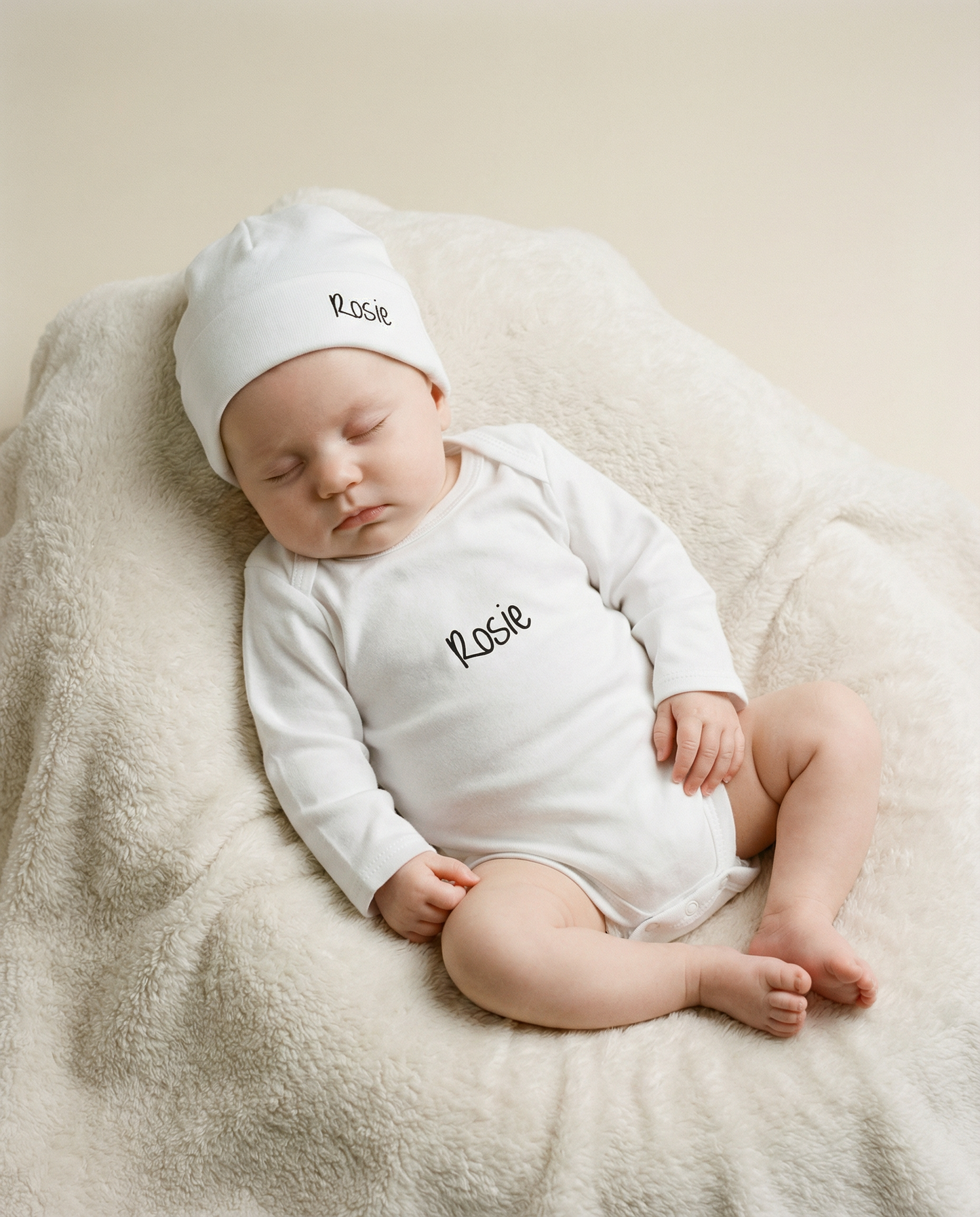 Personalisiertes Strampler-Set weiß