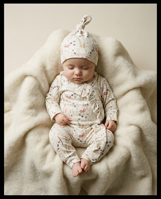 Strampler mit Wildblumen-Rüschen