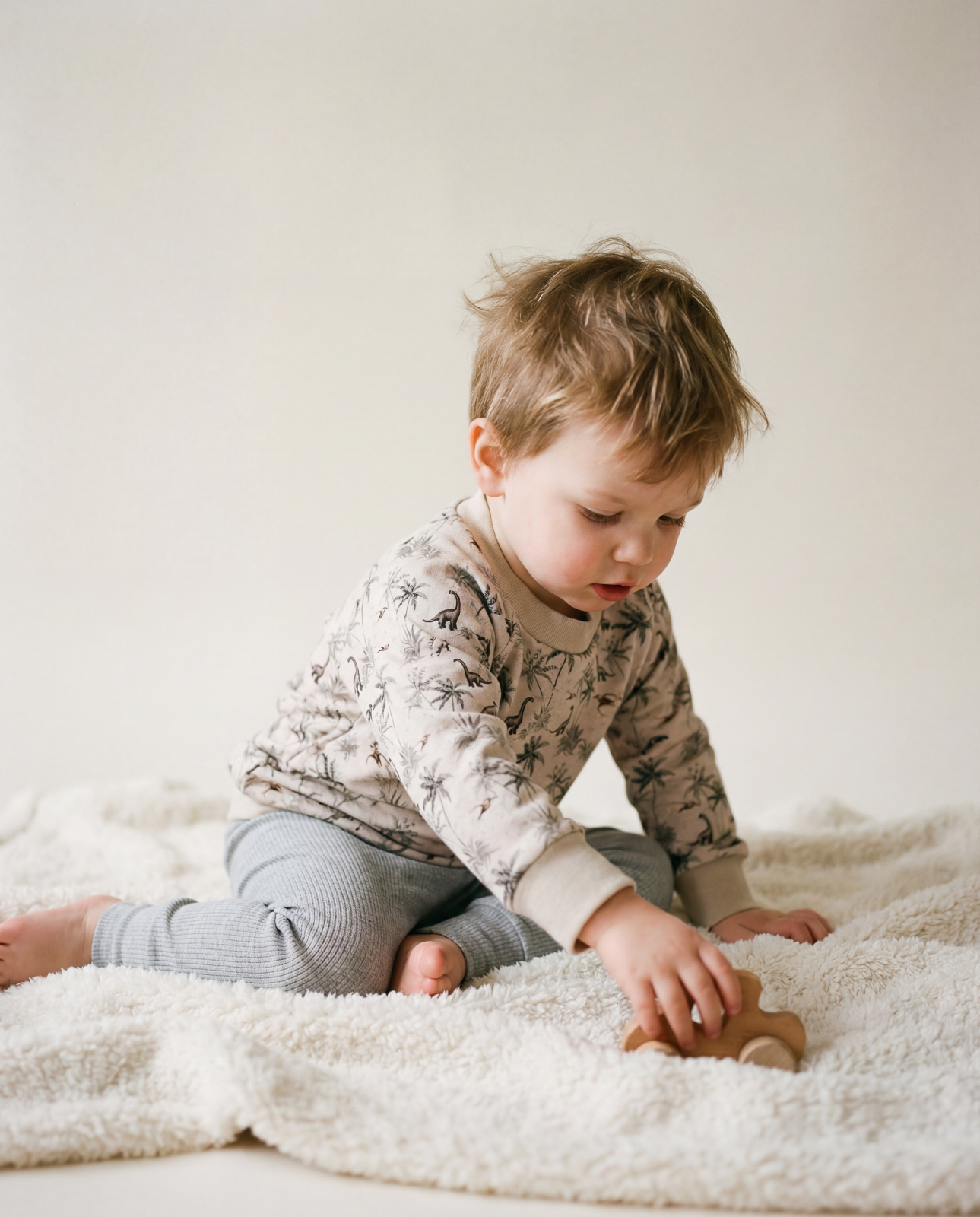 Leggings Baby Rippe grau