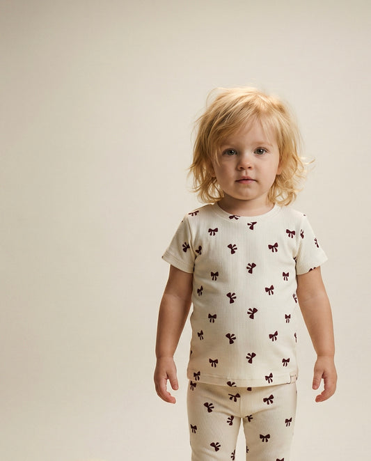 T-shirt baby rib strikjes
