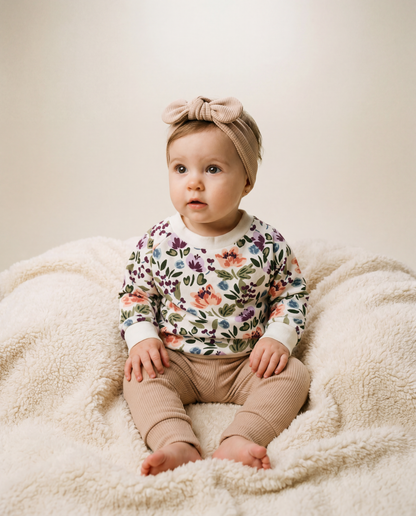 Baby pants rib nude pink