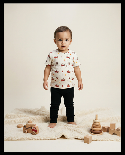 Leggings baby rib black