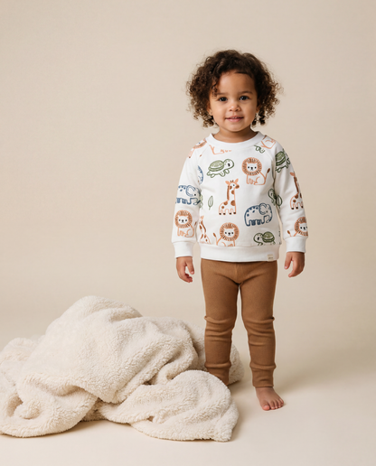 Baby pants rib cocoa